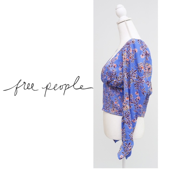 NWT Free People Long Sleep Top Bluebell Combo - Picture 5 of 8